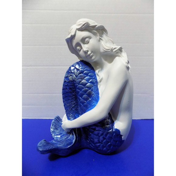 NEW Little Mermaid Sculpture Figurine Nautical Coastal Home Decor - Picture 2 of 6